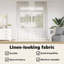 vidaXL Voile Függöny függönyökkel 2 pcs Krém 245 x 140 cm Poliészter