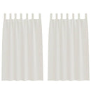 vidaXL Voile Függöny függönyökkel 2 pcs Krém 175 x 140 cm Poliészter