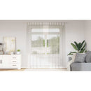 vidaXL Voile Függöny függönyökkel 2 pcs Krém 245 x 140 cm Poliészter