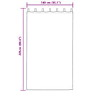 vidaXL Voile Függöny 2 pcs Sötétszürke 225 x 140 cm Poliészter