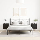 vidaXL 2 db fekete falra szerelhető éjjeliszekrény 38x34x40 cm