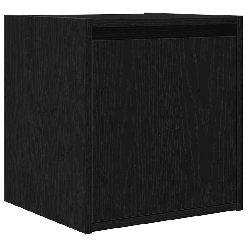 vidaXL 2 db fekete falra szerelhető éjjeliszekrény 38x34x40 cm