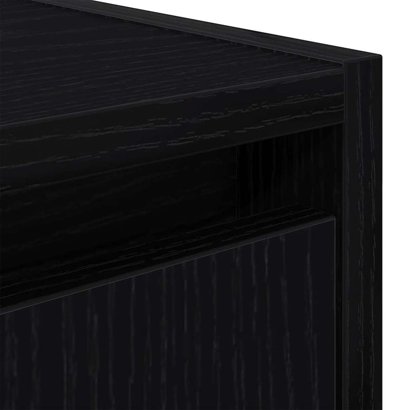 vidaXL 2 db fekete falra szerelhető éjjeliszekrény 38x34x40 cm