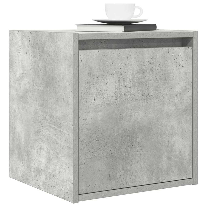 vidaXL betonszürke falra szerelhető éjjeliszekrény 38x34x40 cm