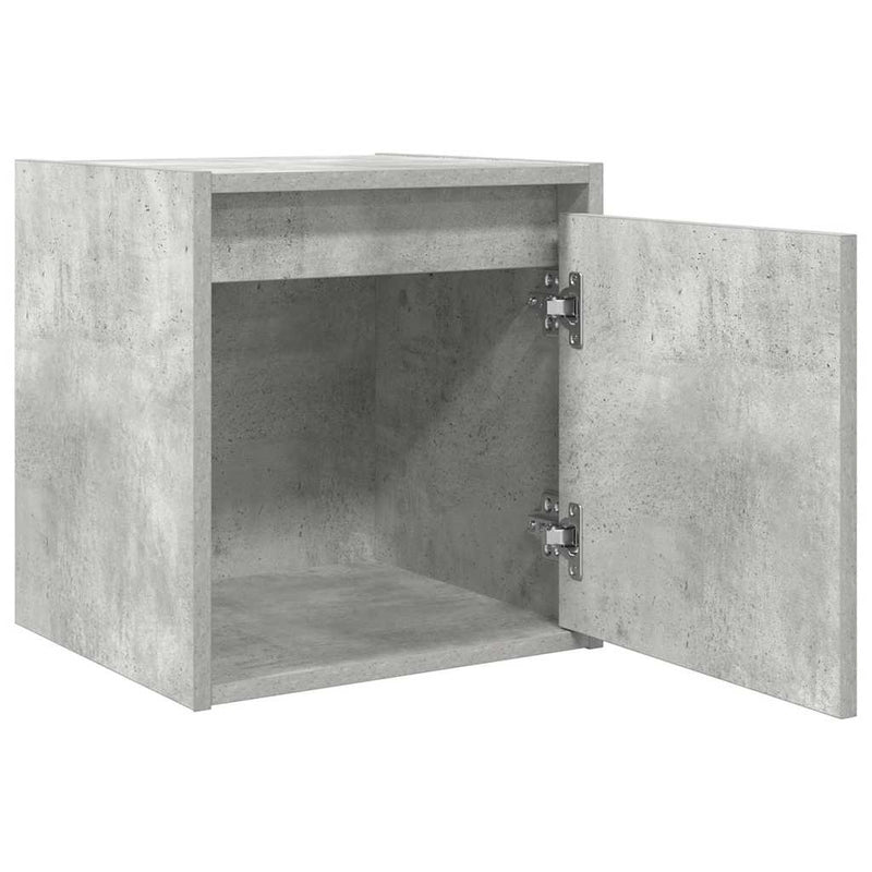 vidaXL betonszürke falra szerelhető éjjeliszekrény 38x34x40 cm