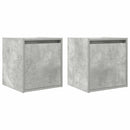 vidaXL 2 db betonszürke falra szerelhető éjjeliszekrény 38x34x40 cm