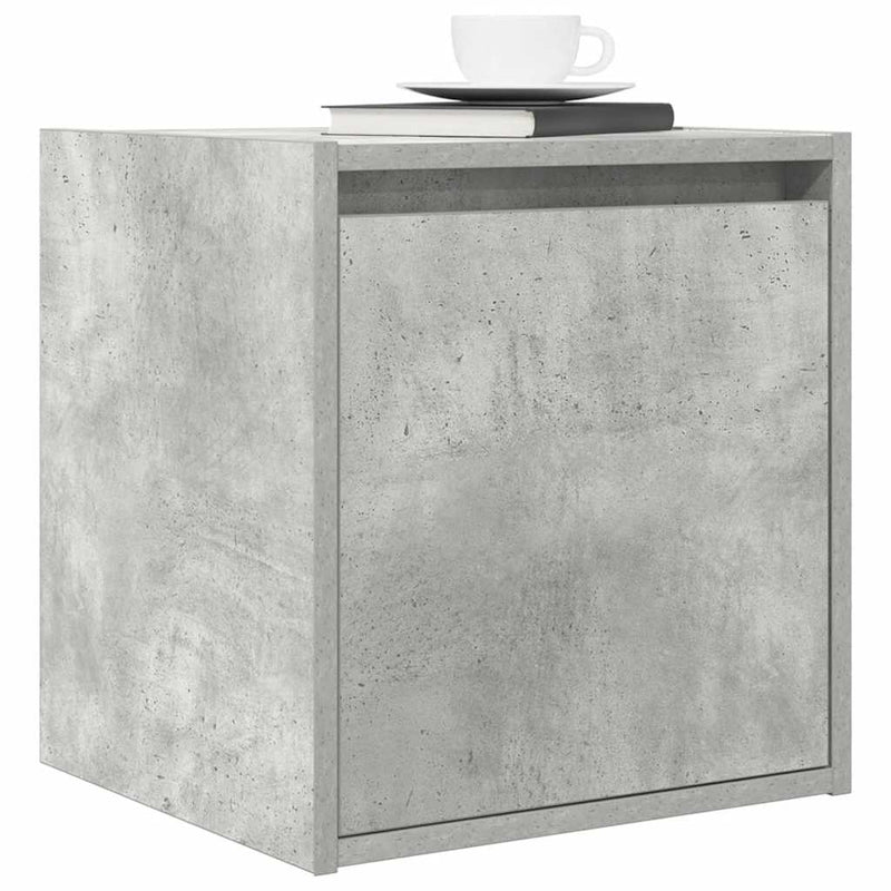 vidaXL 2 db betonszürke falra szerelhető éjjeliszekrény 38x34x40 cm