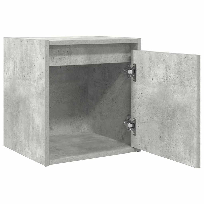vidaXL 2 db betonszürke falra szerelhető éjjeliszekrény 38x34x40 cm