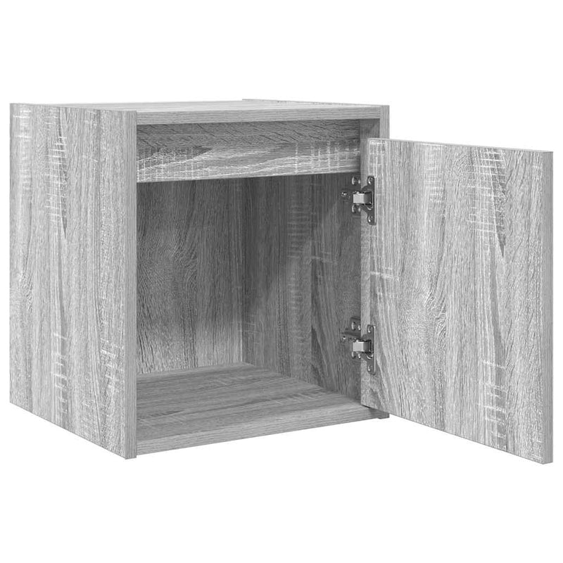 vidaXL 2 db szürke sonoma falra szerelhető éjjeliszekrény 38x34x40 cm