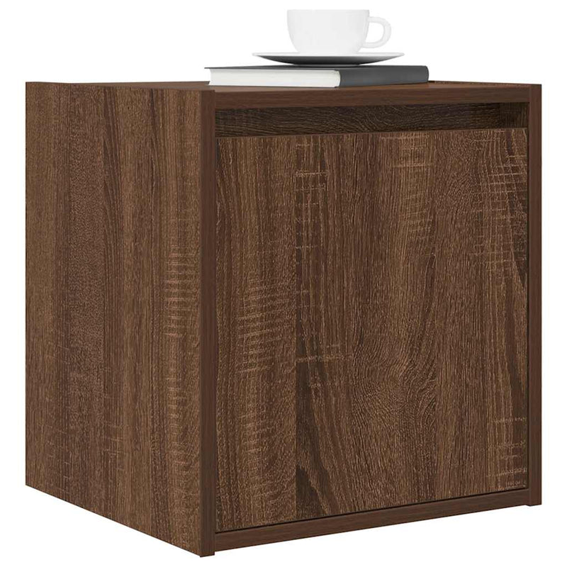 vidaXL 2 db barna tölgy falra szerelhető éjjeliszekrény 38x34x40 cm