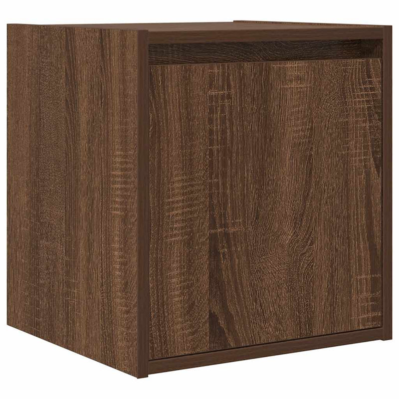 vidaXL 2 db barna tölgy falra szerelhető éjjeliszekrény 38x34x40 cm