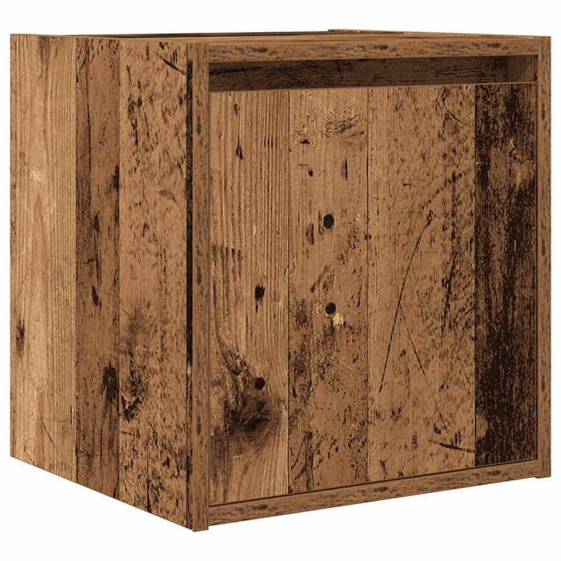 vidaXL 2 db antik fa színű falra szerelhető éjjeliszekrény 38x34x40 cm