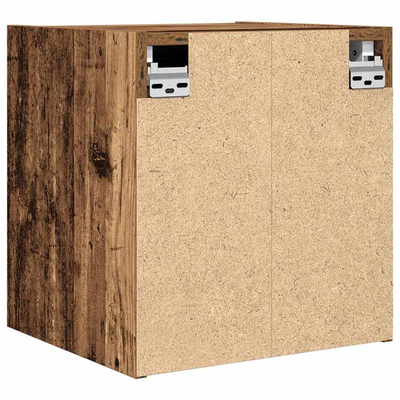 vidaXL 2 db antik fa színű falra szerelhető éjjeliszekrény 38x34x40 cm