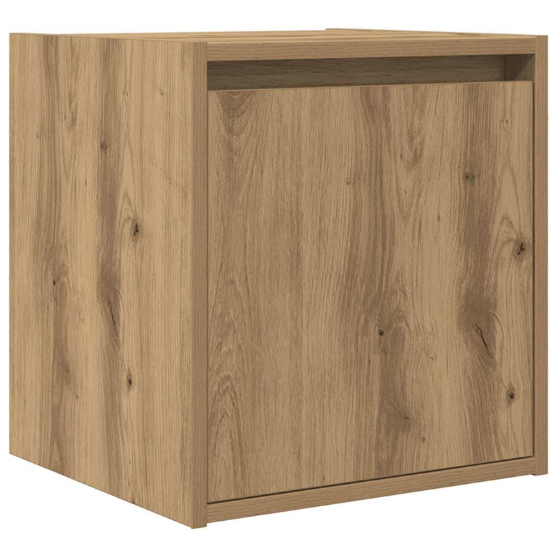 vidaXL 2 db kézműves tölgy fali szerelhető éjjeliszekrény 38x34x40 cm
