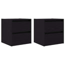 vidaXL 2 db fekete tölgy falra szerelhető éjjeliszekrény 38x34x40 cm