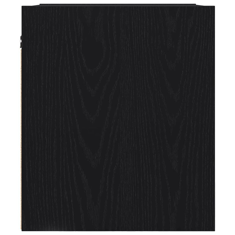 vidaXL 2 db fekete tölgy falra szerelhető éjjeliszekrény 38x34x40 cm