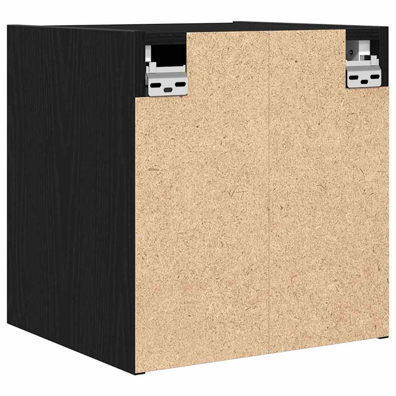 vidaXL 2 db fekete tölgy falra szerelhető éjjeliszekrény 38x34x40 cm