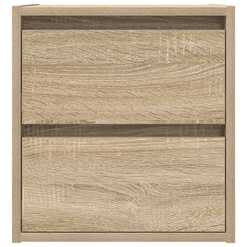 vidaXL sonoma tölgy színű falra szerelhető éjjeliszekrény 38x34x40 cm