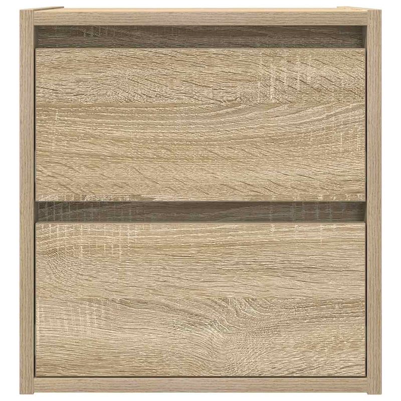 vidaXL 2 db sonoma tölgy falra szerelhető éjjeliszekrény 38x34x40 cm