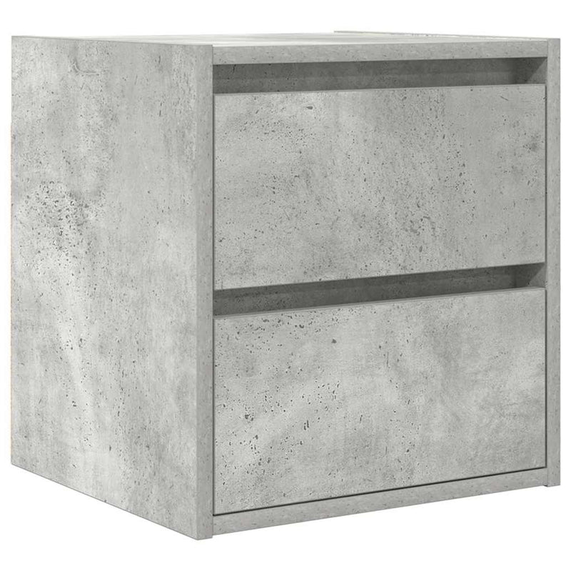 vidaXL betonszürke falra szerelhető éjjeliszekrény 38x34x40 cm