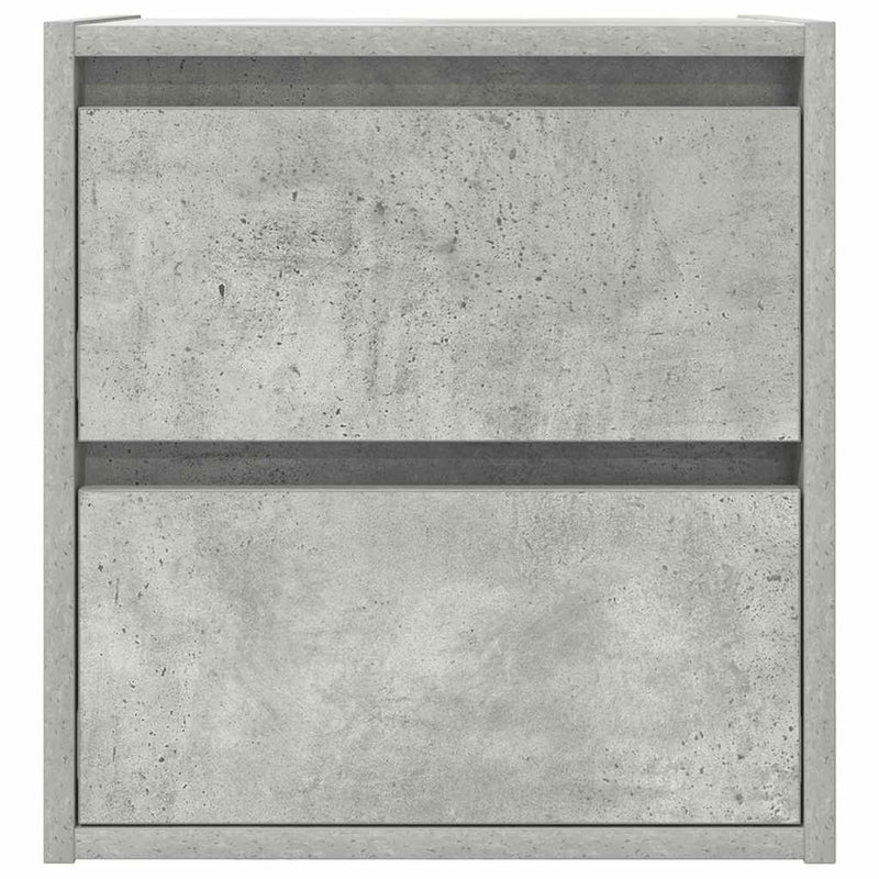 vidaXL betonszürke falra szerelhető éjjeliszekrény 38x34x40 cm