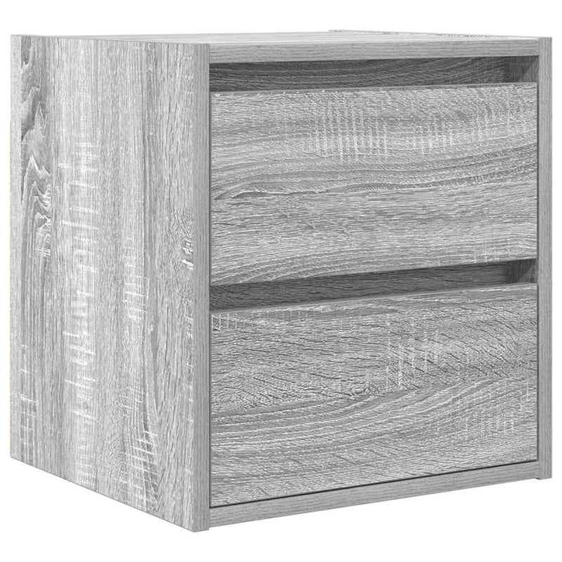 vidaXL 2 db szürke sonoma falra szerelhető éjjeliszekrény 38x34x40 cm