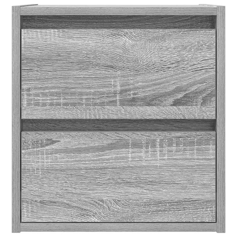 vidaXL 2 db szürke sonoma falra szerelhető éjjeliszekrény 38x34x40 cm