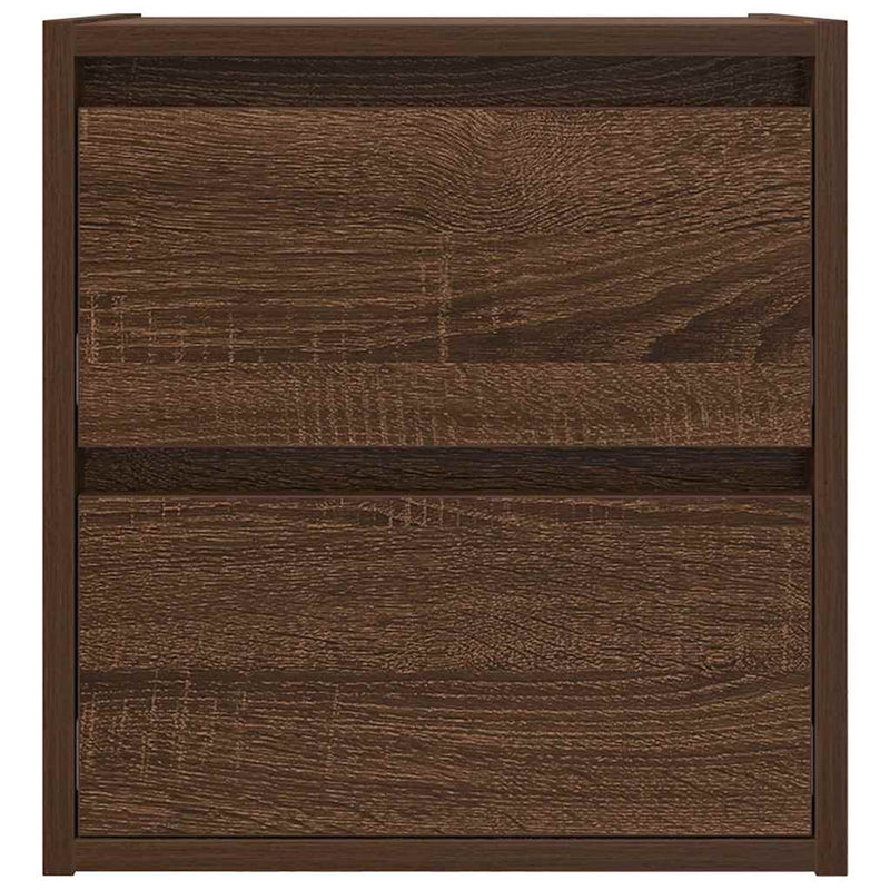 vidaXL 2 db barna tölgy falra szerelhető éjjeliszekrény 38x34x40 cm