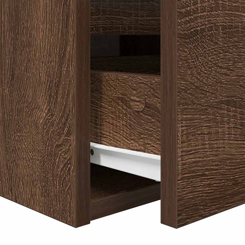 vidaXL 2 db barna tölgy falra szerelhető éjjeliszekrény 38x34x40 cm