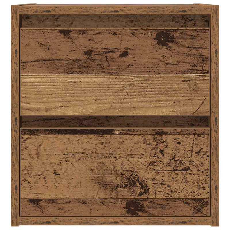 vidaXL 2 db antik fa színű falra szerelhető éjjeliszekrény 38x34x40 cm