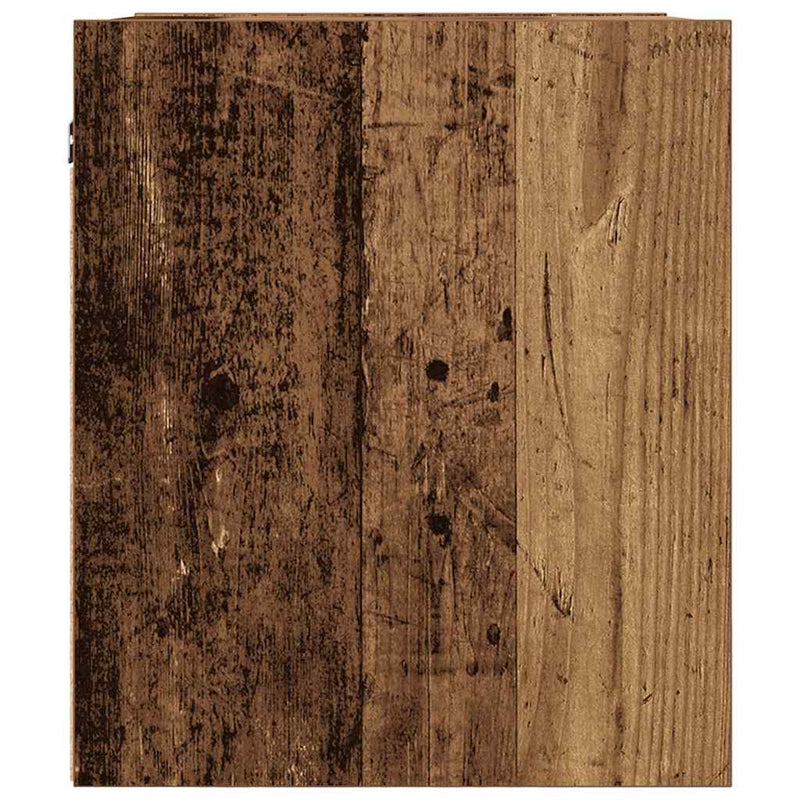 vidaXL 2 db antik fa színű falra szerelhető éjjeliszekrény 38x34x40 cm