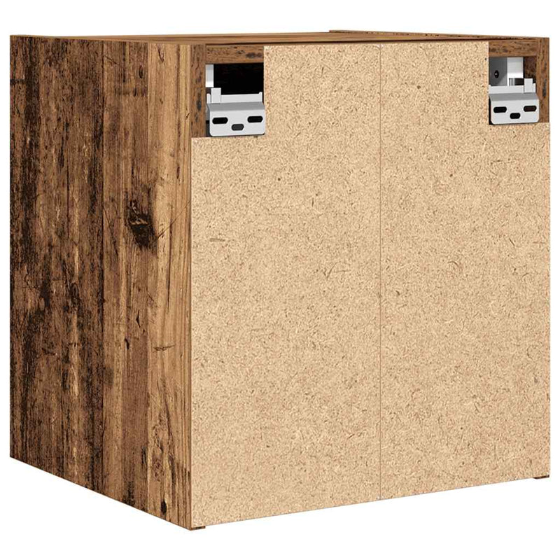 vidaXL 2 db antik fa színű falra szerelhető éjjeliszekrény 38x34x40 cm