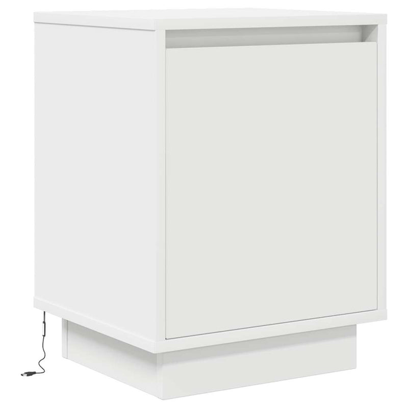 vidaXL éjjeliszekrény LED világítással Fehér 38x34x50 cm 38x34x50 cm
