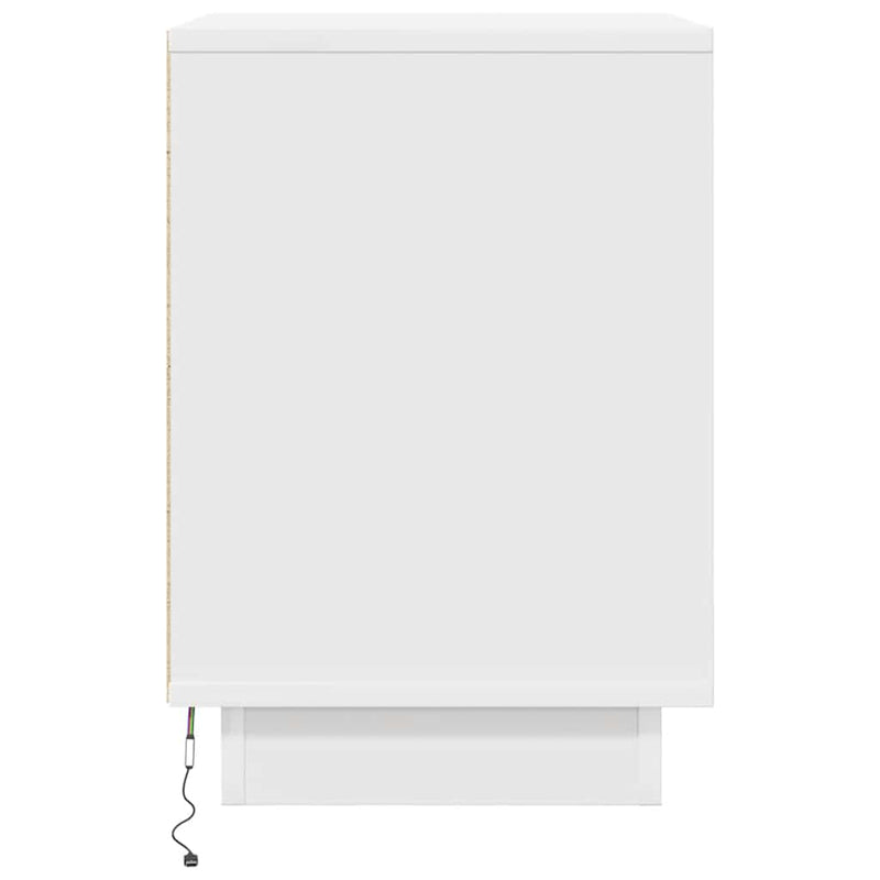 vidaXL éjjeliszekrény LED világítással Fehér 38x34x50 cm 38x34x50 cm