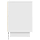 vidaXL 2 db fehér éjjeliszekrények LED világítással 38x34x50 cm