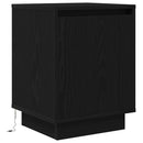 vidaXL fekete éjjeliszekrény LED-világítással 38x34x50 cm