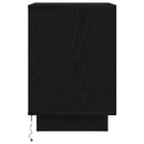 vidaXL fekete éjjeliszekrény LED-világítással 38x34x50 cm
