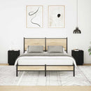 vidaXL 2 db fekete éjjeliszekrények LED világítással 38x34x50 cm