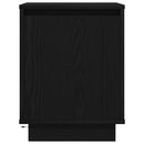 vidaXL 2 db fekete éjjeliszekrények LED világítással 38x34x50 cm