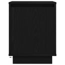 vidaXL 2 db fekete éjjeliszekrények LED világítással 38x34x50 cm