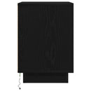 vidaXL 2 db fekete éjjeliszekrények LED világítással 38x34x50 cm