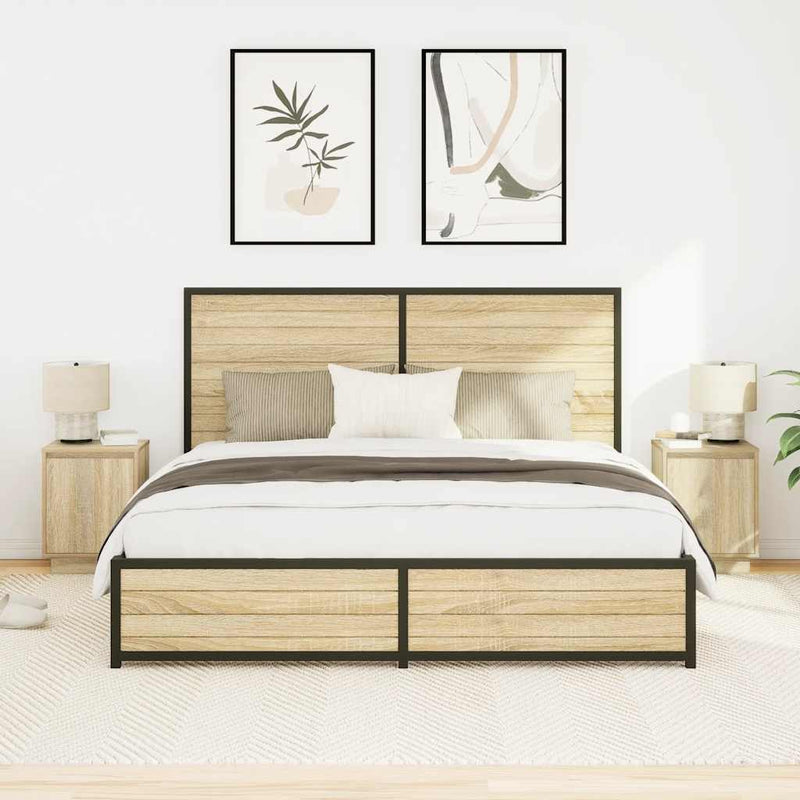 vidaXL 2 db éjjeliszekrények LED világítással 38x34x50 cm
