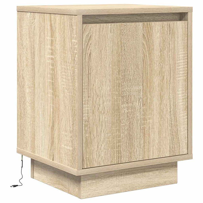 vidaXL 2 db éjjeliszekrények LED világítással 38x34x50 cm