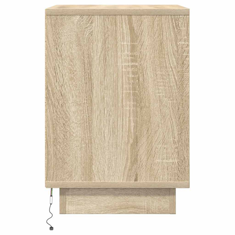 vidaXL 2 db éjjeliszekrények LED világítással 38x34x50 cm