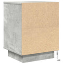 vidaXL betonszürke éjjeliszekrény LED-világítással 38x34x50 cm