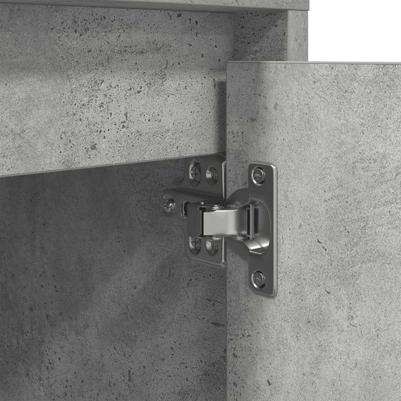 vidaXL betonszürke éjjeliszekrény LED-világítással 38x34x50 cm