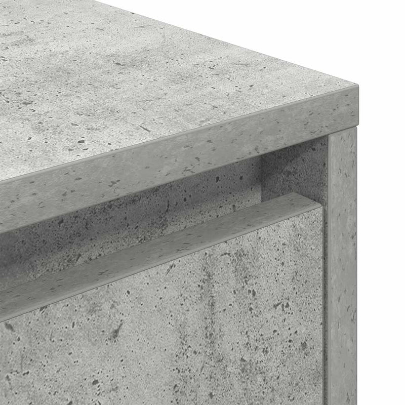 vidaXL betonszürke éjjeliszekrény LED-világítással 38x34x50 cm