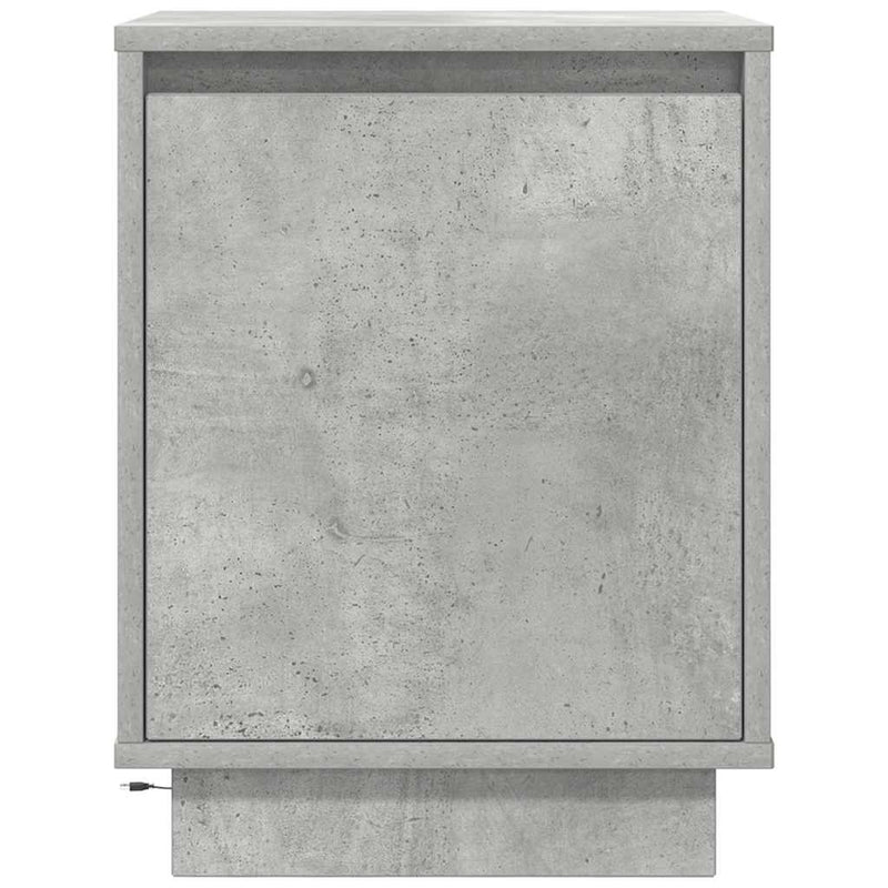 vidaXL 2 db betonszürke éjjeliszekrény LED-fényekkel 38x34x50 cm