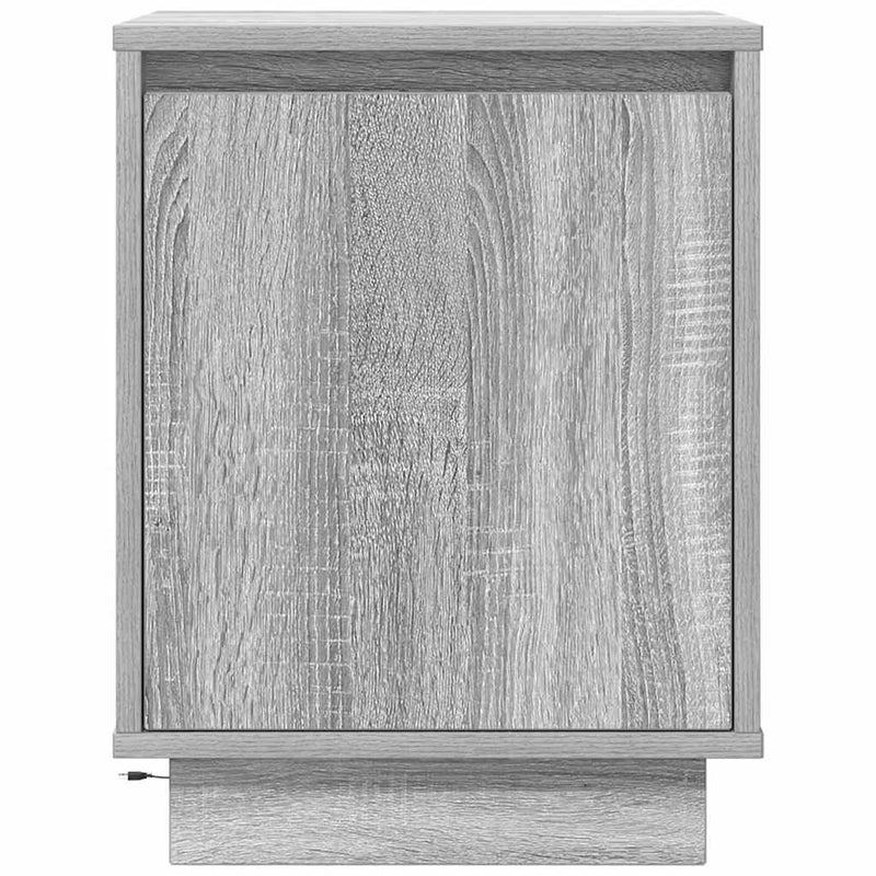 vidaXL szürke sonoma színű éjjeliszekrény LED-világítással 38x34x50 cm
