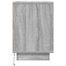 vidaXL szürke sonoma színű éjjeliszekrény LED-világítással 38x34x50 cm